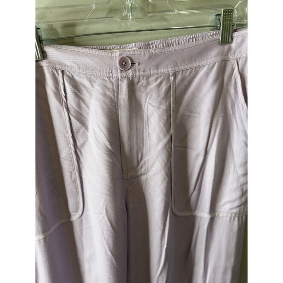 NWT: Anthropologie Lavender Cargo Wide leg pants size 14 - Picture 2 of 8